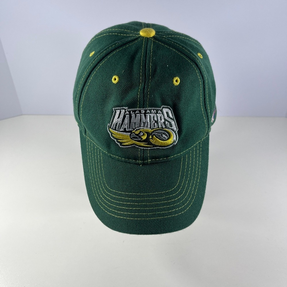 Vintage Alabama Hammers Bud Light Baseball Cap Hat Green Promo Indoor Football